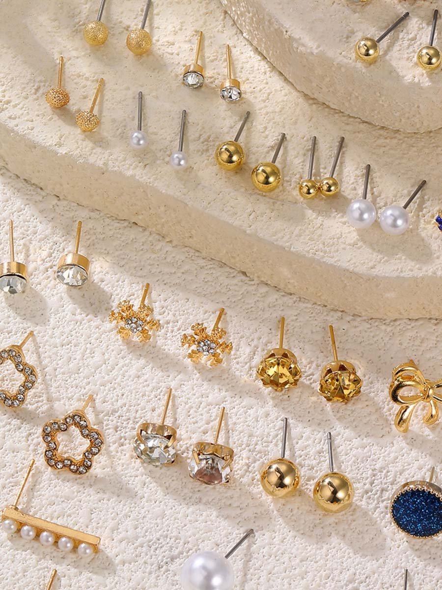Set of 30 - Assorted Stud Earrings