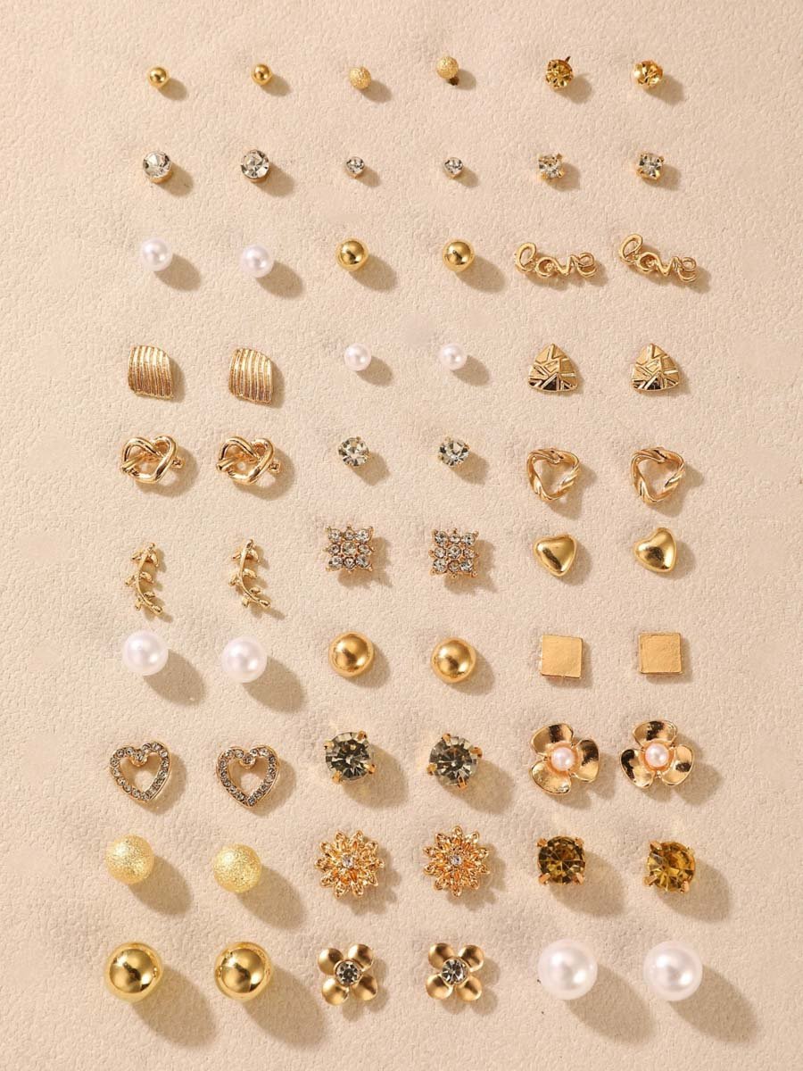 Set of 30 - Assorted Stud Earrings