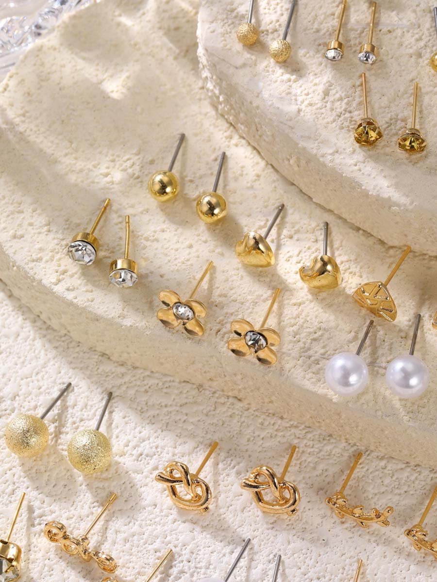 Set of 30 - Assorted Stud Earrings