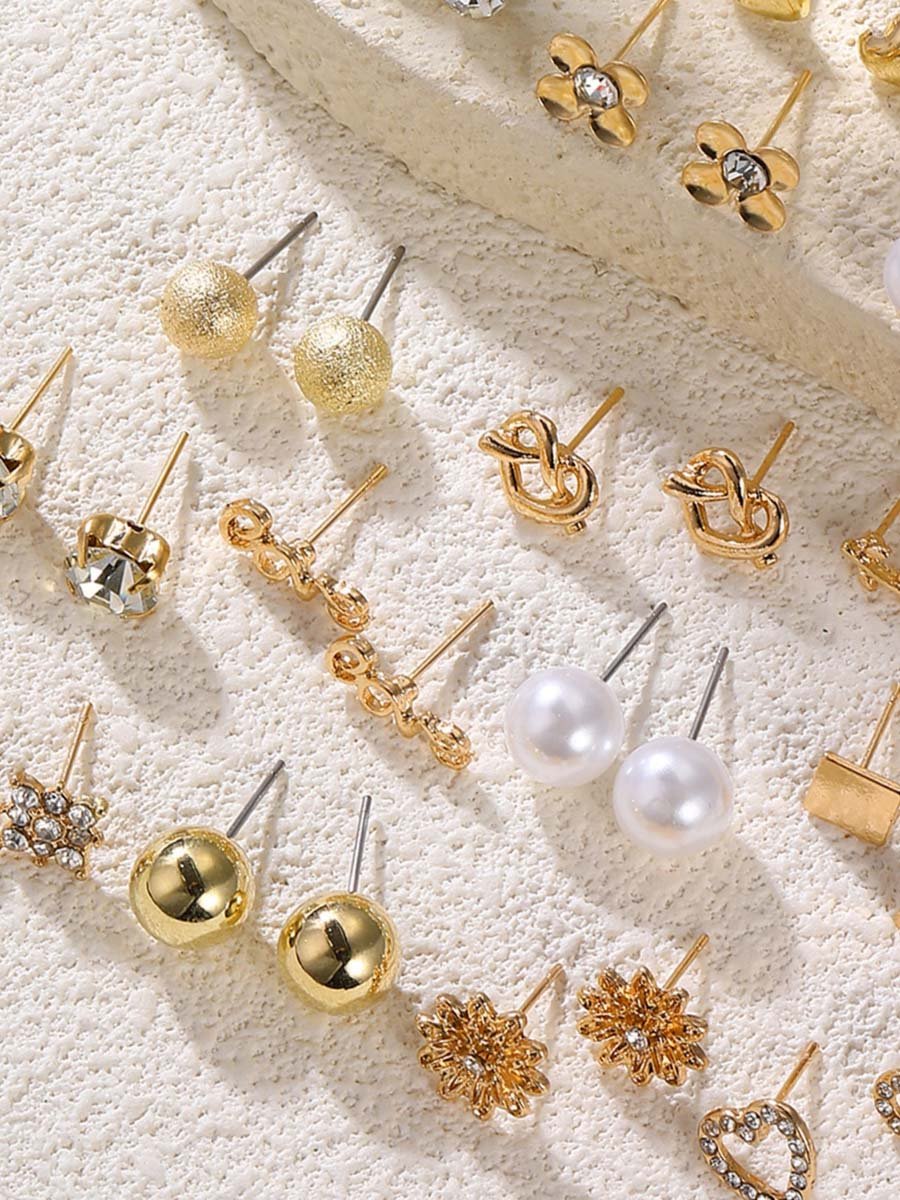Set of 30 - Assorted Stud Earrings