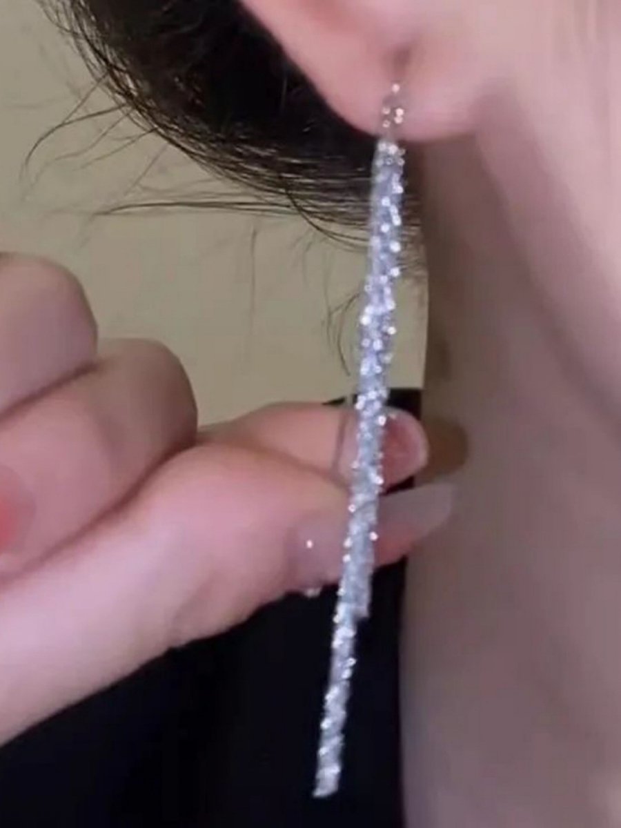 Embellished Tassel Earrings