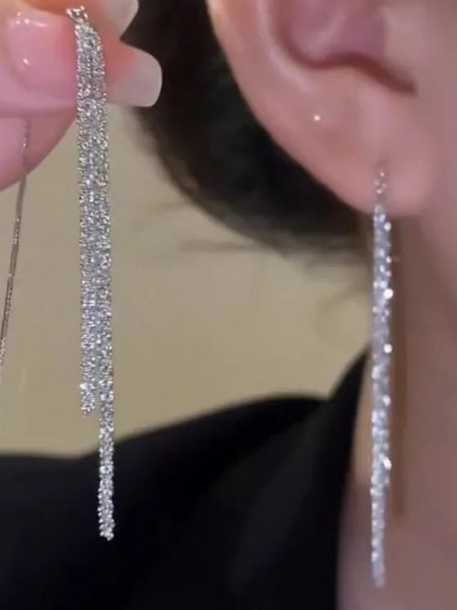 Embellished Tassel Earrings