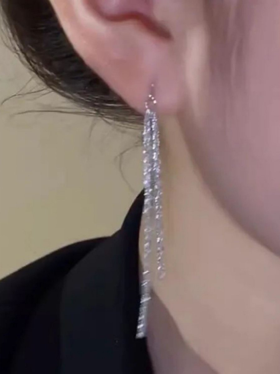 Embellished Tassel Earrings