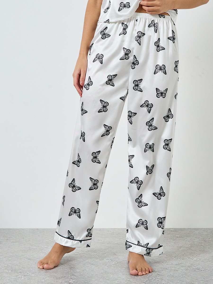 Butterfly Print Cami with Shorts and Pyjama Set
