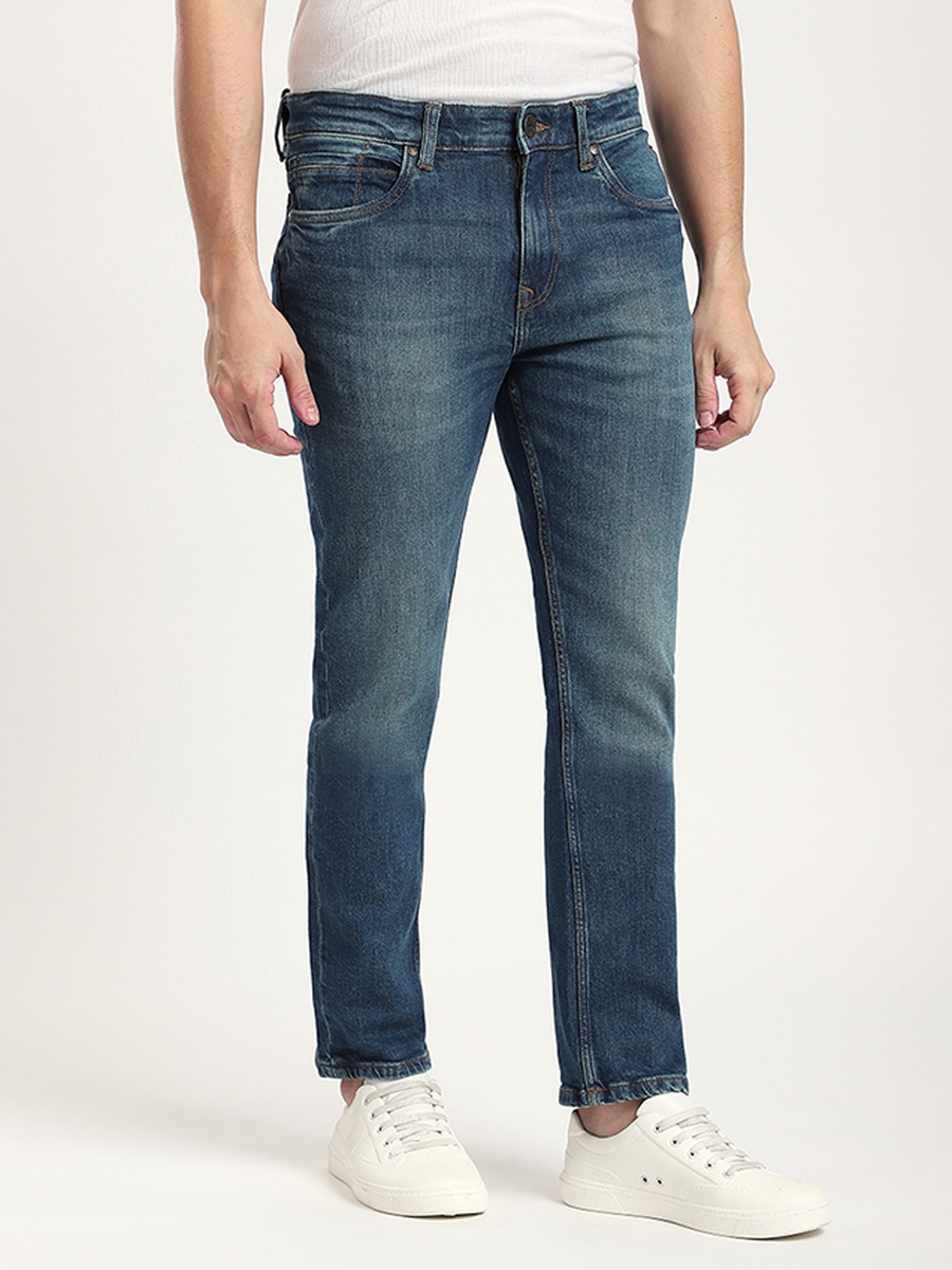 Men Slim Fit Faded Jeans