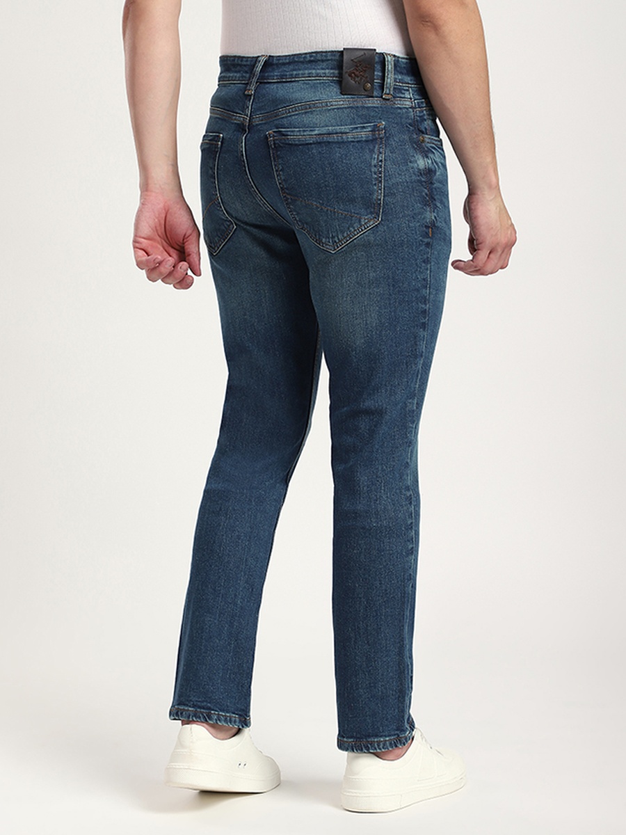 Men Slim Fit Faded Jeans