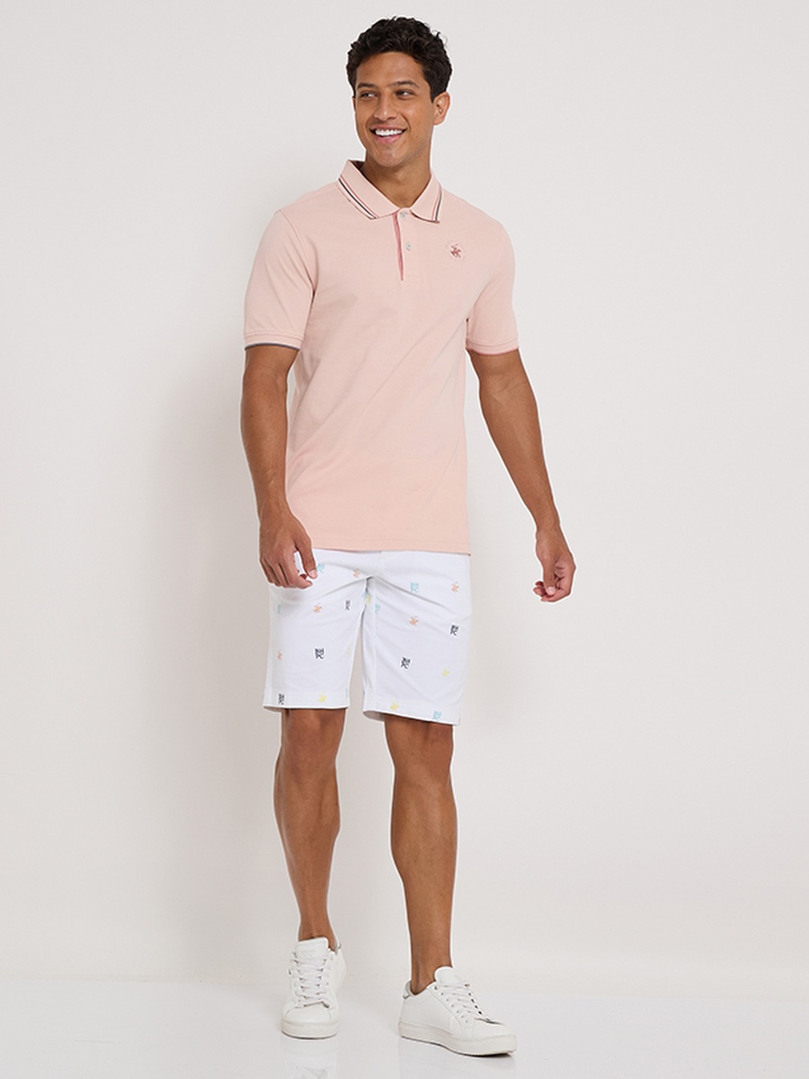 Embroidered Logo Cotton Shorts