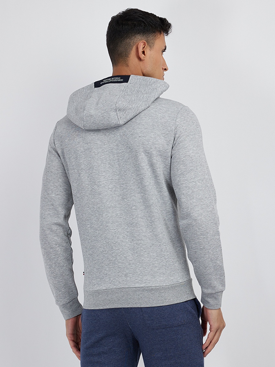 Men Zip-Through Hoodie with Drawstring