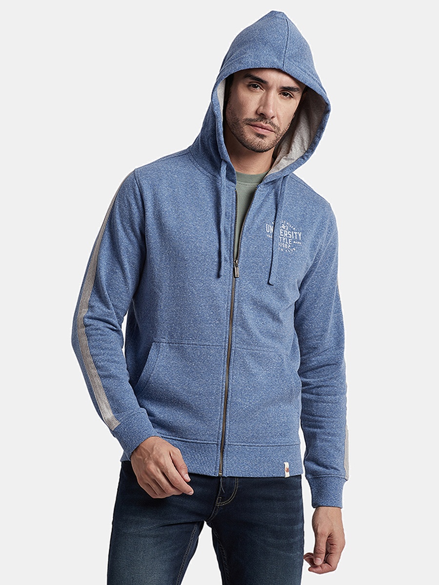 Men Zip-Through Hooded Jacket