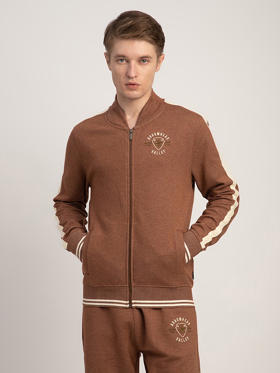 Men Zip-Through Long Sleeve Jacket
