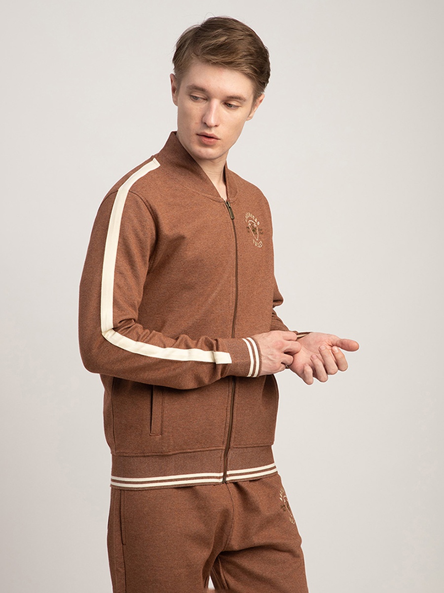 Men Zip-Through Long Sleeve Jacket