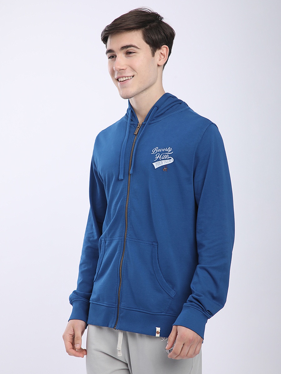 Men Zip-Through Logo Detail Jacket