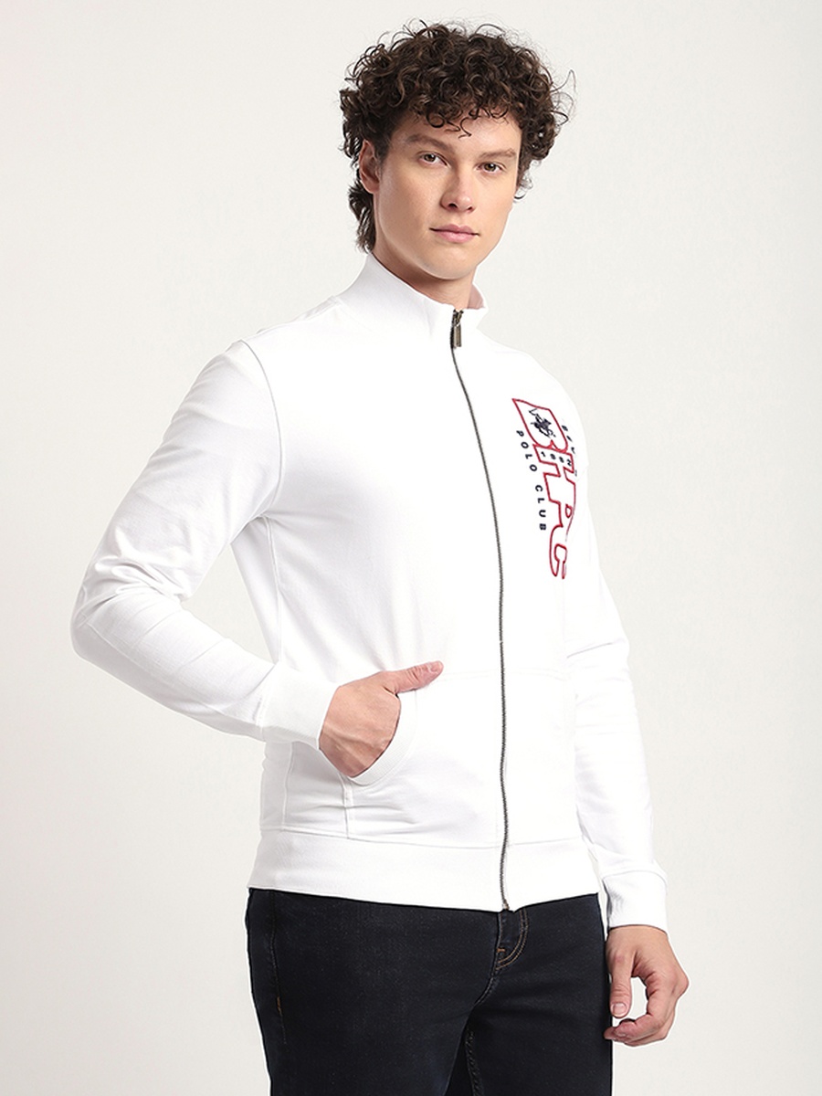 Men Zip-Through Logo Detail Jacket