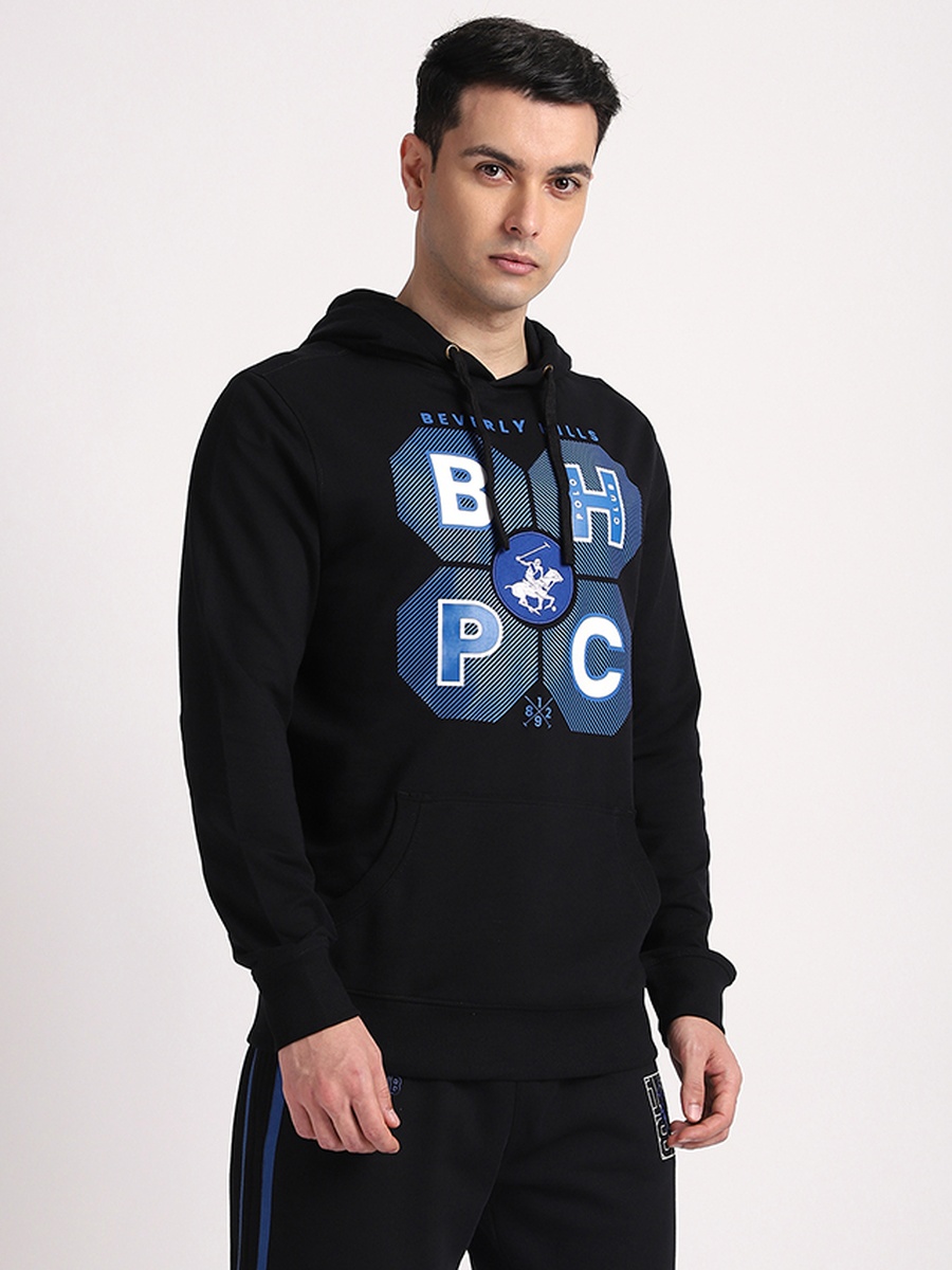Men Graphic Print Cotton Hoodie