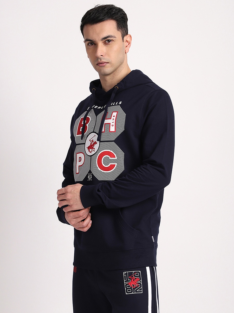 Men Graphic Print Cotton Hoodie