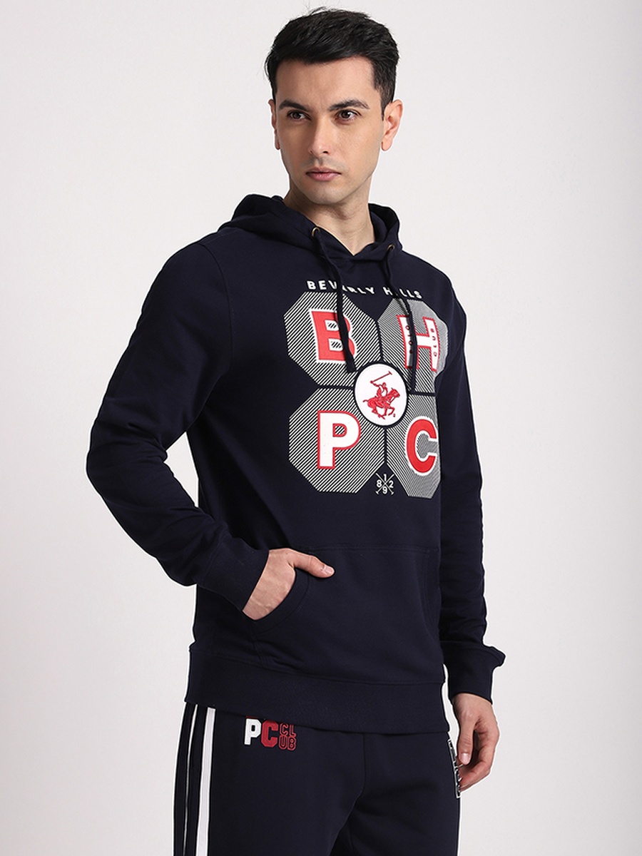 Men Graphic Print Cotton Hoodie
