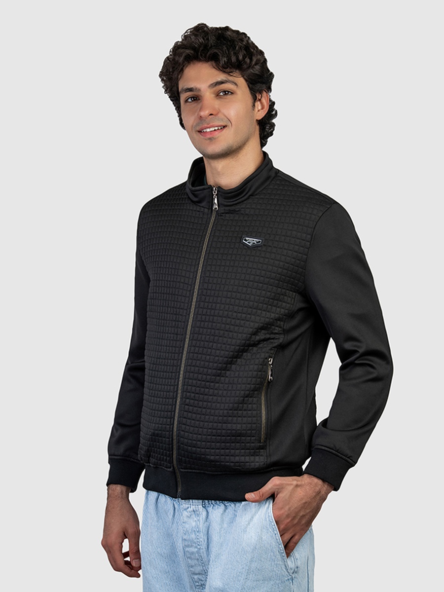 Men Textured Zip-Through Jacket