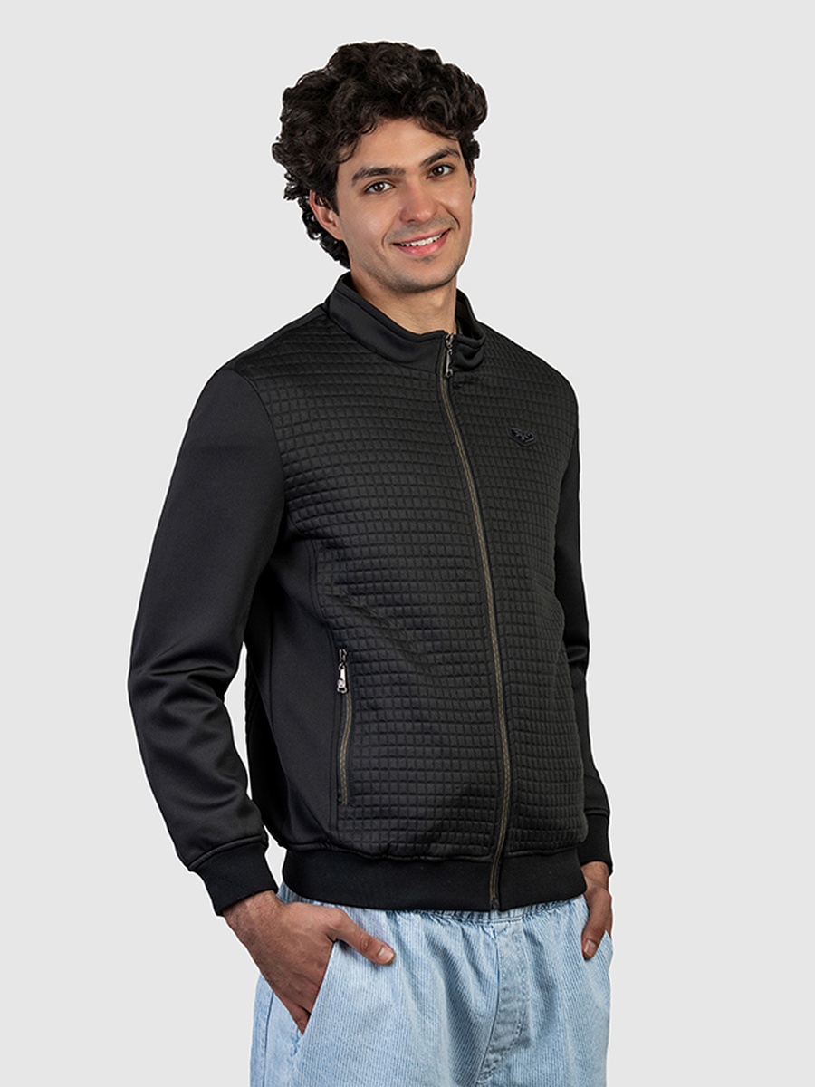 Men Textured Zip-Through Jacket