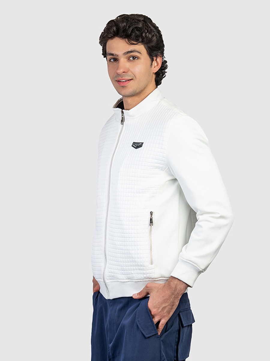 Men Textured Zip-Through Jacket