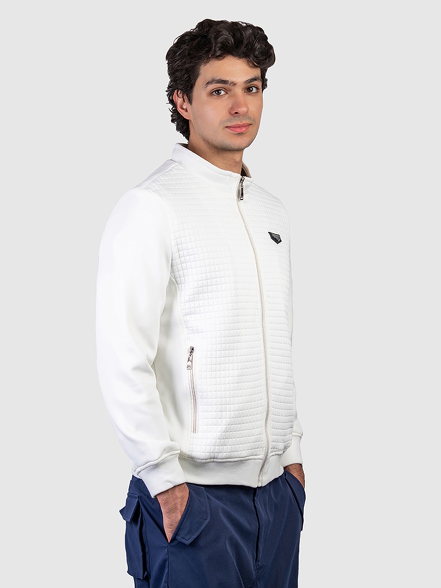 Men Textured Zip-Through Jacket