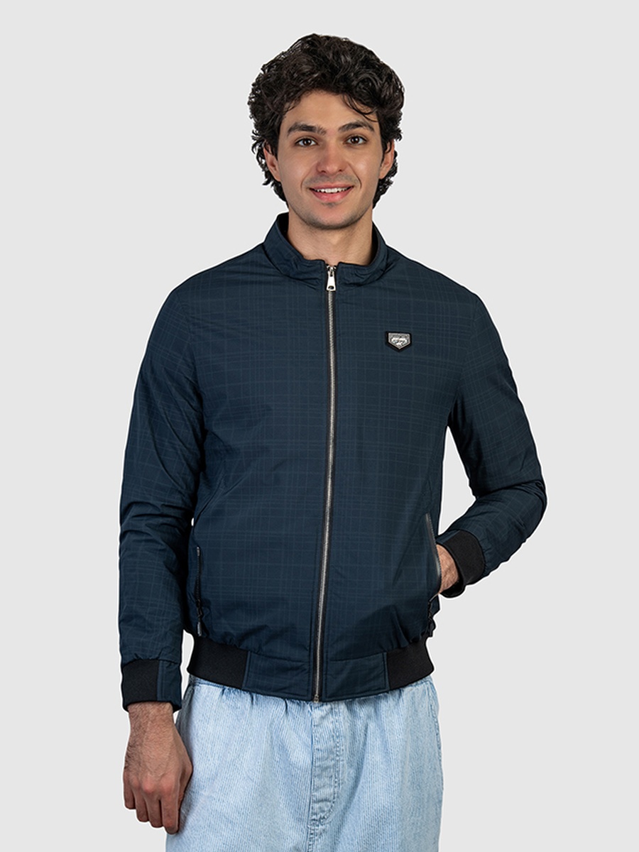 Men Zip-Through Woven Jacket