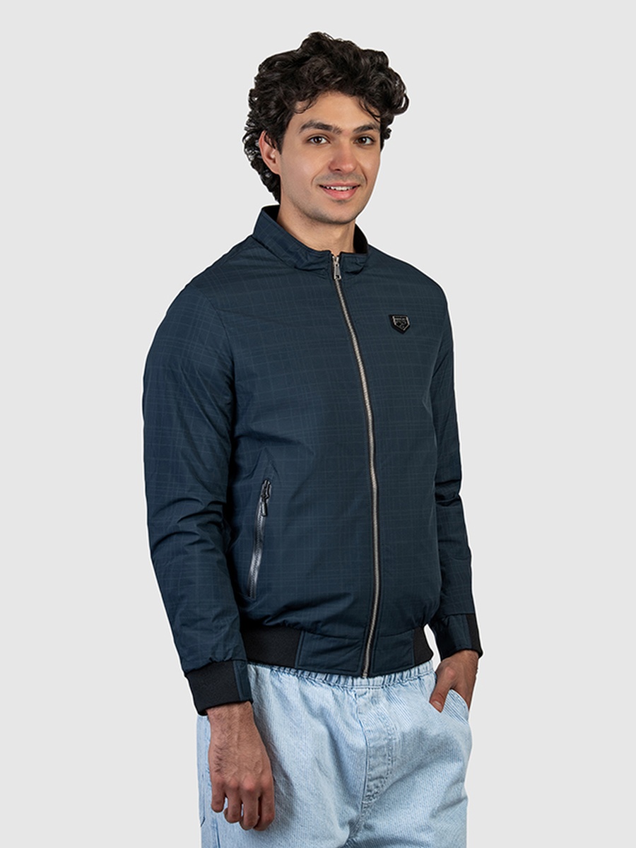 Men Zip-Through Woven Jacket