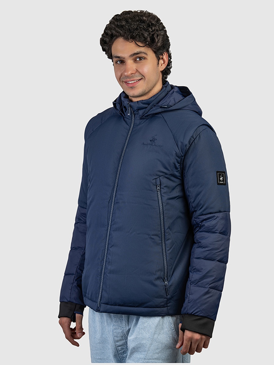 Men Zip-Through Puffer Jacket