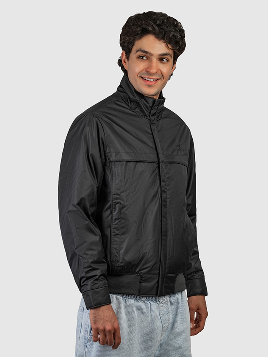 Men Solid Zip-Through Jacket