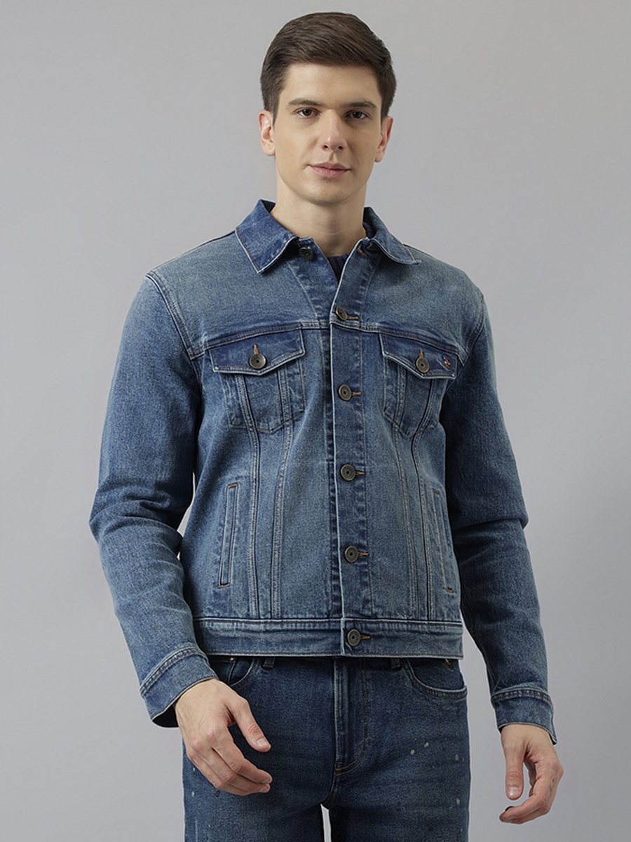 Men Denim Jacket with Pockets