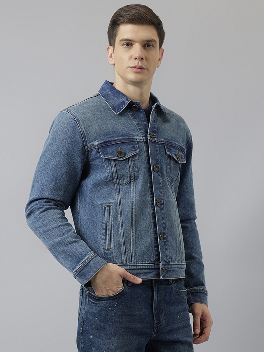 Men Denim Jacket with Pockets