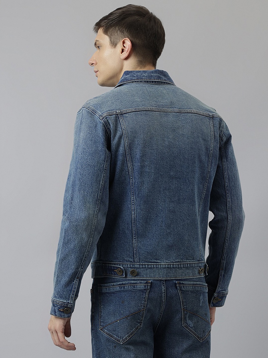 Men Denim Jacket with Pockets