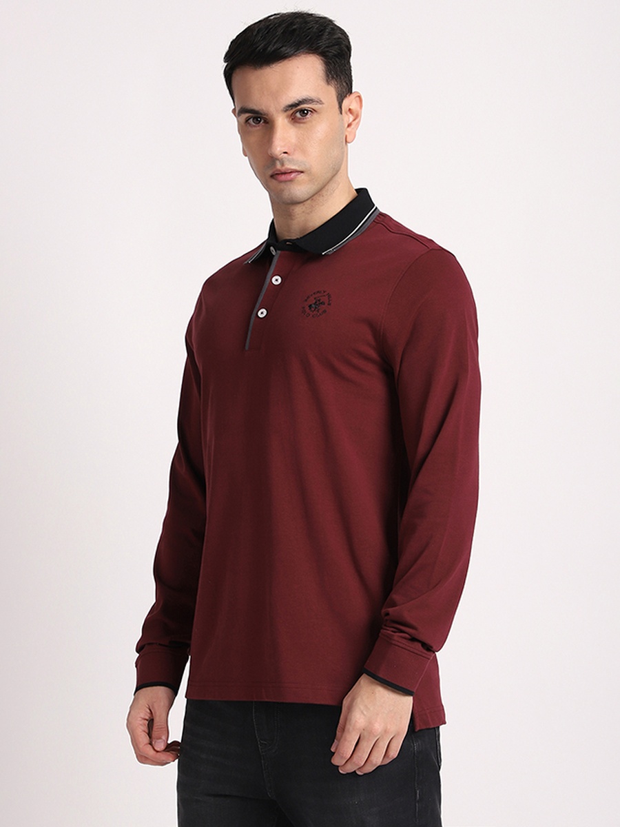 Men Regular Fit Long Sleeves Polo