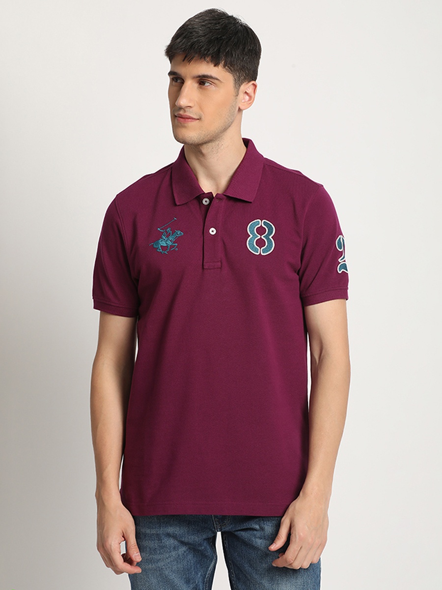 Men Regular Fit Logo Detail Polo