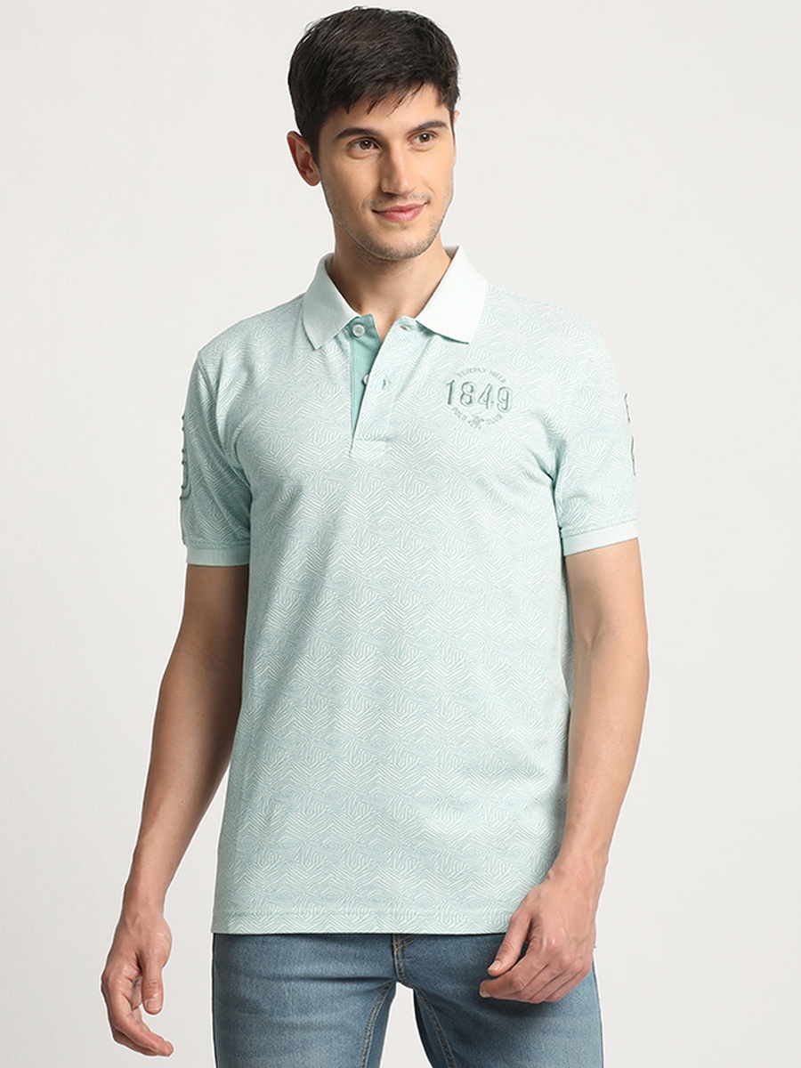 Men Regular Fit Printed Polo