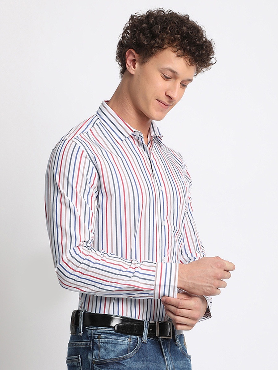 Men Striped Long Sleeve Shirt