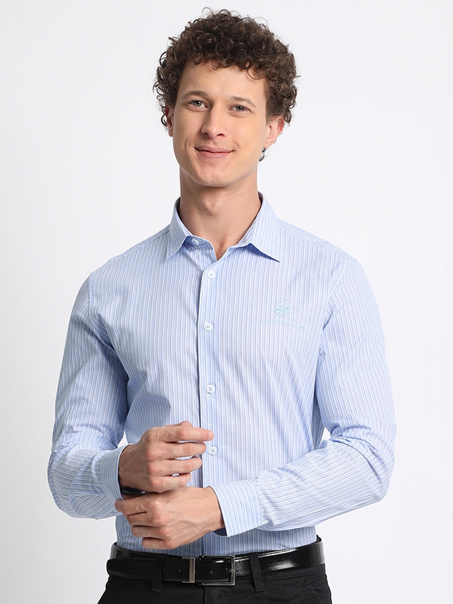 Men Striped Long Sleeve Shirt
