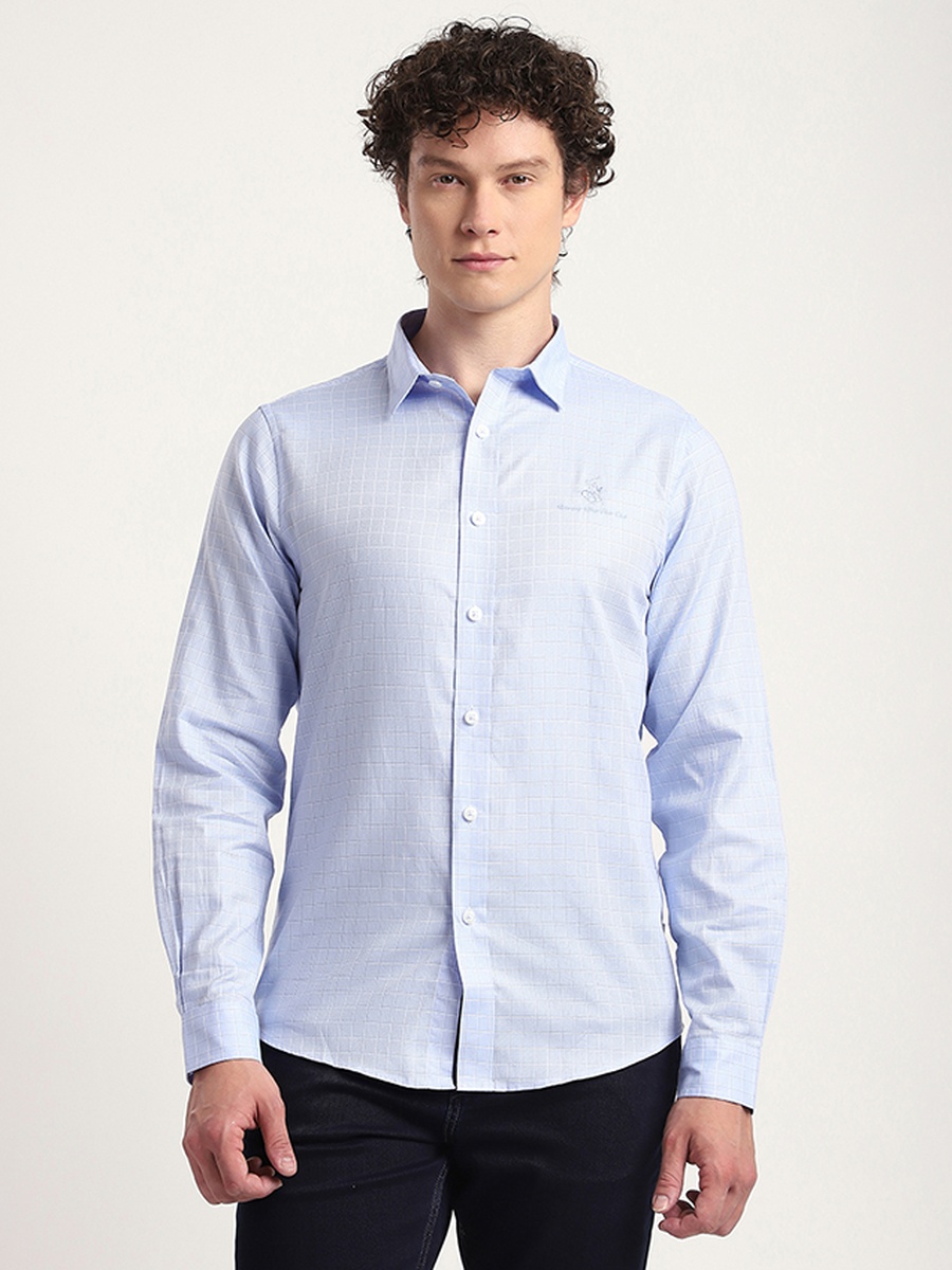 Men Jacquard Long Sleeve Shirt
