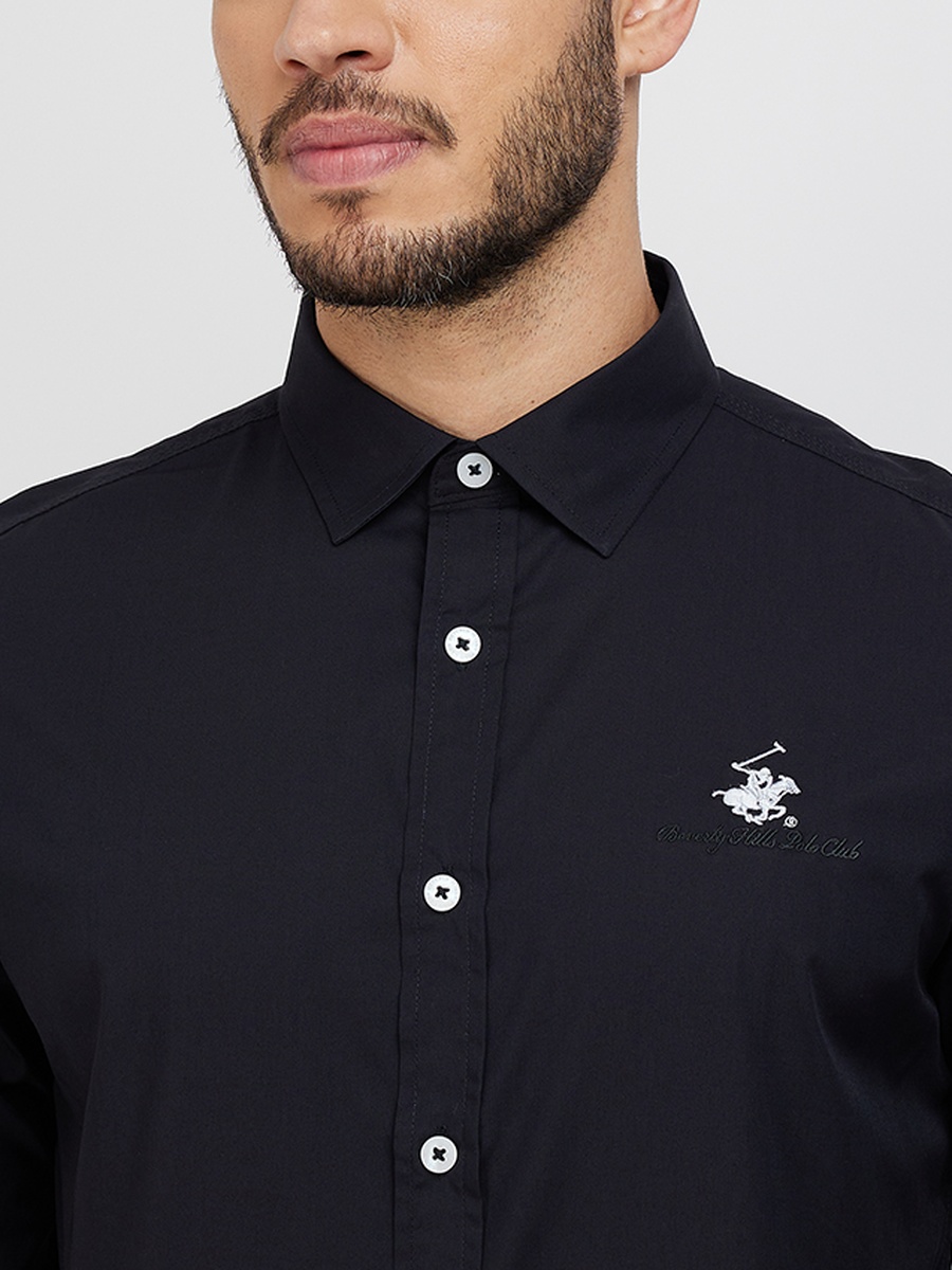 Men Solid Long Sleeve Shirt