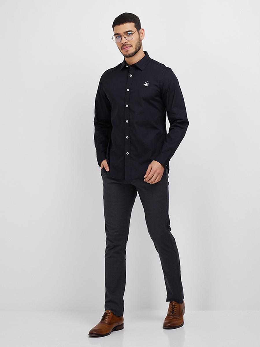 Men Solid Long Sleeve Shirt