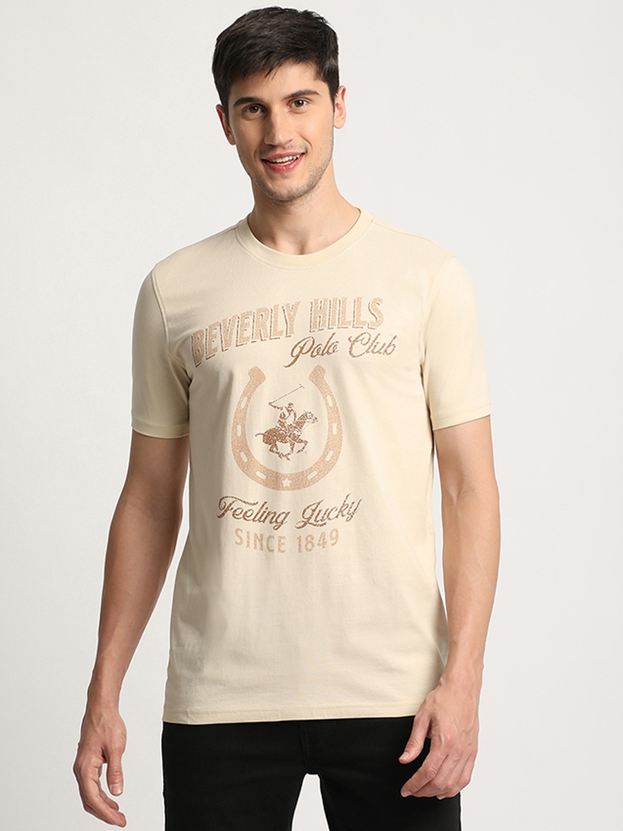 Men Regular Fit Graphic Cotton T-Shirt