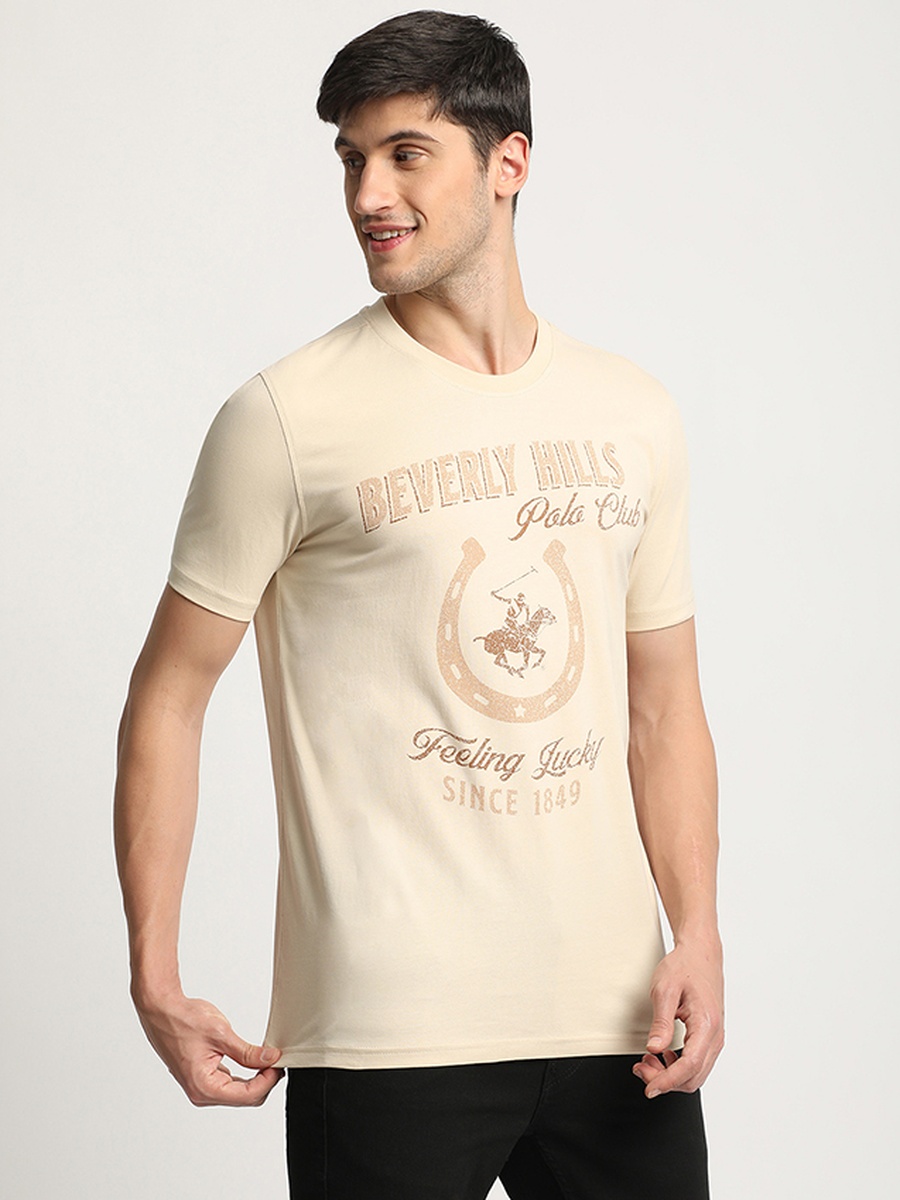 Men Regular Fit Graphic Cotton T-Shirt
