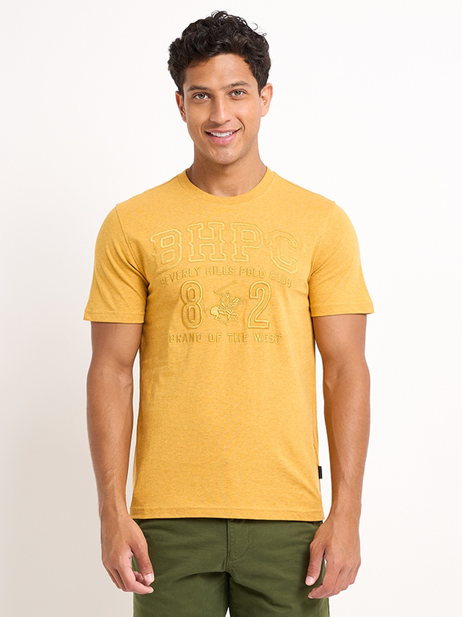 Men Regular Fit Embroidered T-Shirt