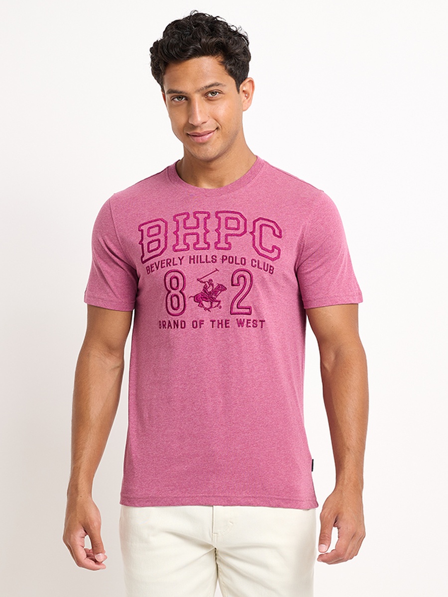 Men Regular Fit Embroidered T-Shirt