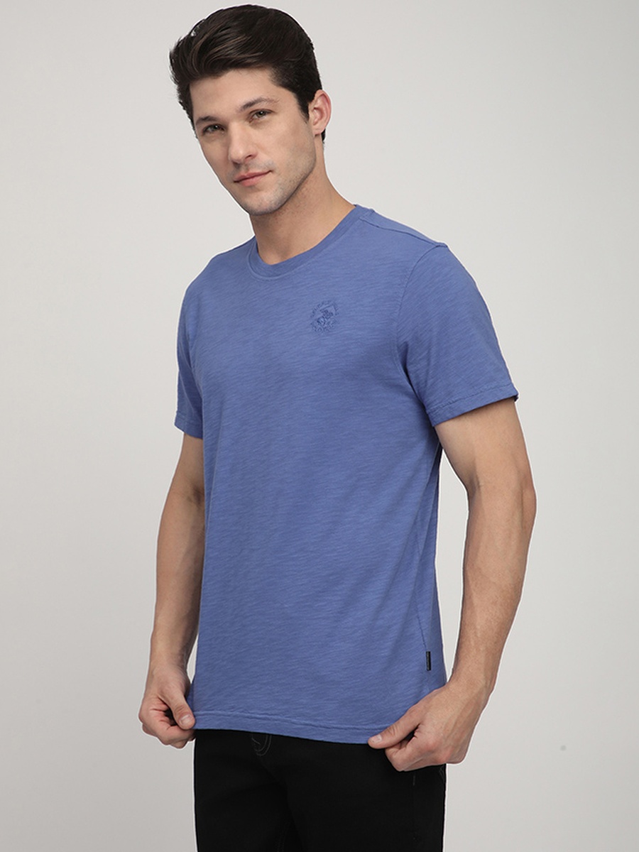 Men Regular Fit Solid Crew Neck T-Shirt