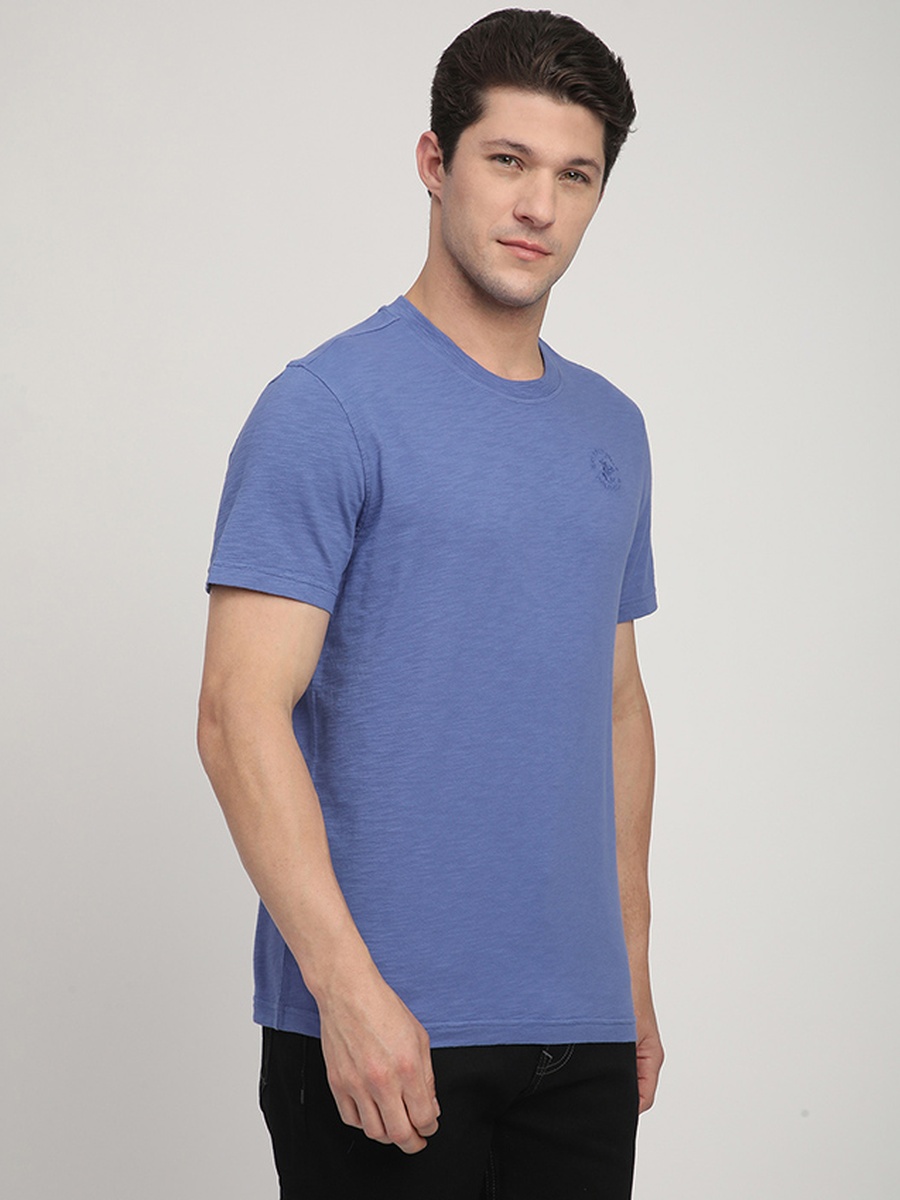 Men Regular Fit Solid Crew Neck T-Shirt