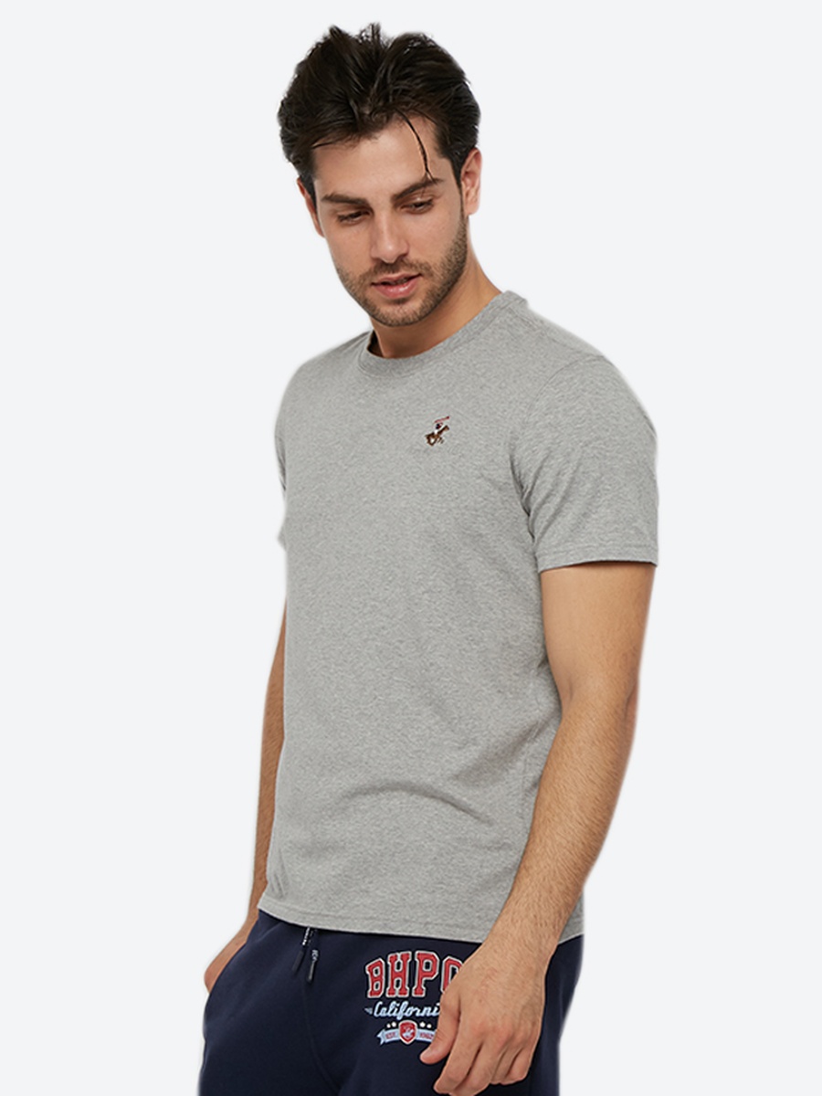 Men Regular Fit Solid Crew Neck T-Shirt