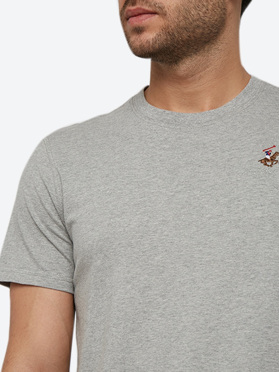 Men Regular Fit Solid Crew Neck T-Shirt