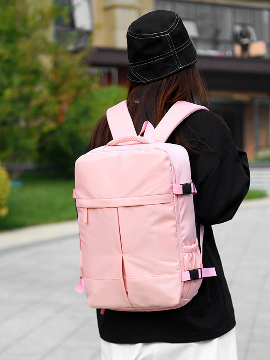 Pink Zip Closure Backpack