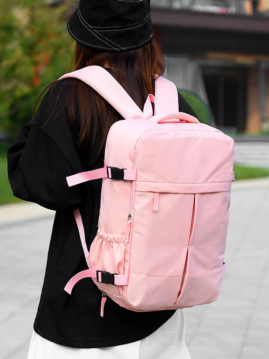 Pink Zip Closure Backpack
