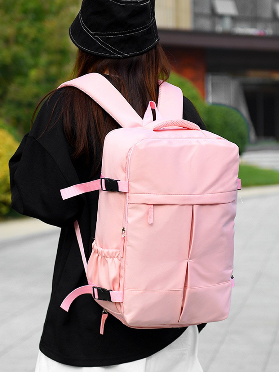 Pink Zip Closure Backpack